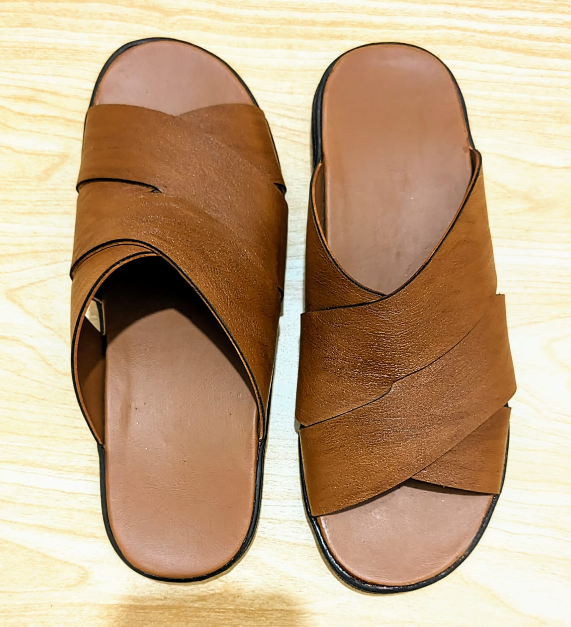 Handcrafted Brown Casual Slippers