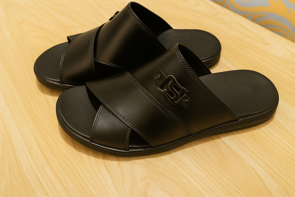 Trendy Black Anti Slip Slides