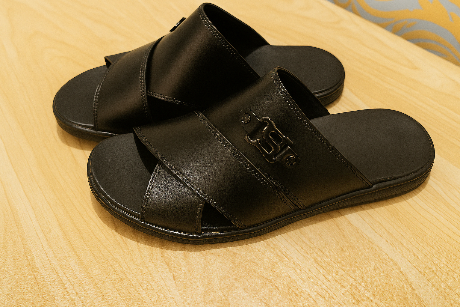 Trendy Black Anti Slip Slides